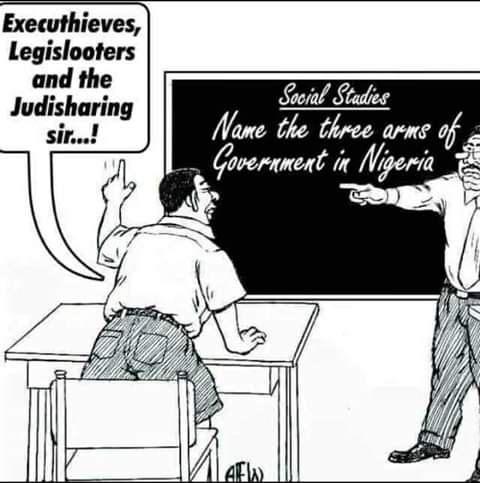 WemblyEsq's tweet image. What are your three arms of government in Nigeria?