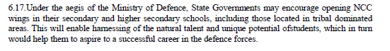 Huh. This is new. Ministry of defense engagement in schools in tribal areas. A euphemism for the red corridor?  @ShanthaSinha1  @SumiSukanya