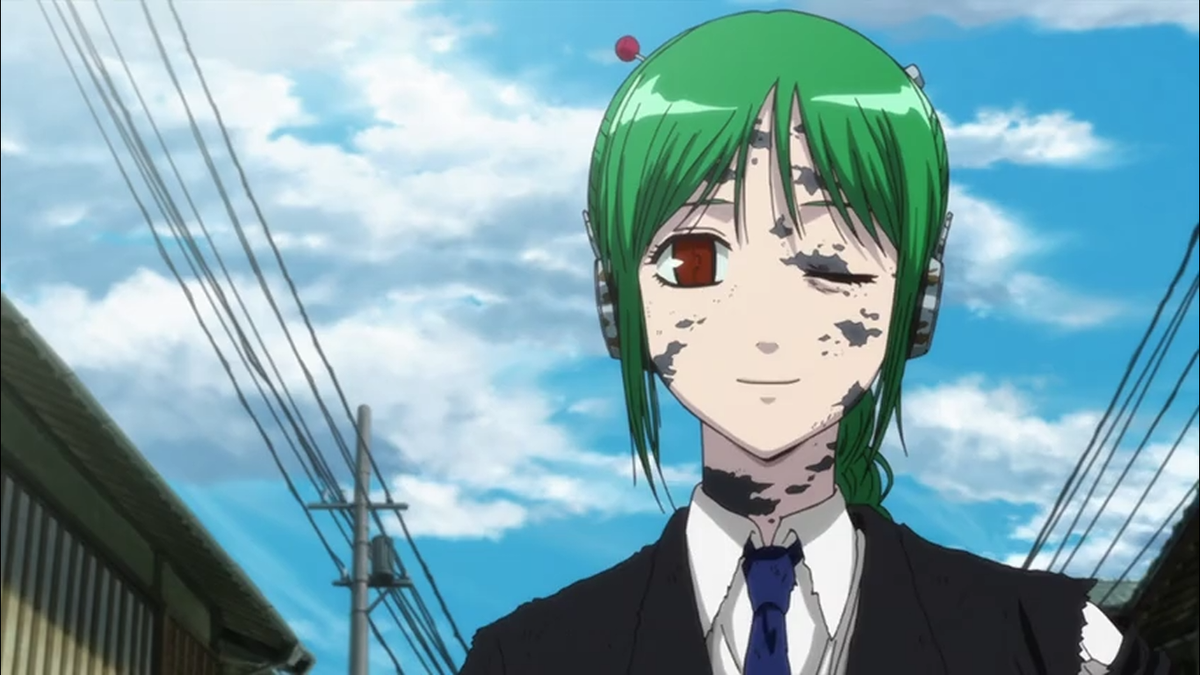 or in the Forever be Yorozuya movie where she helps them out to save the future and restore everything to what it should be...