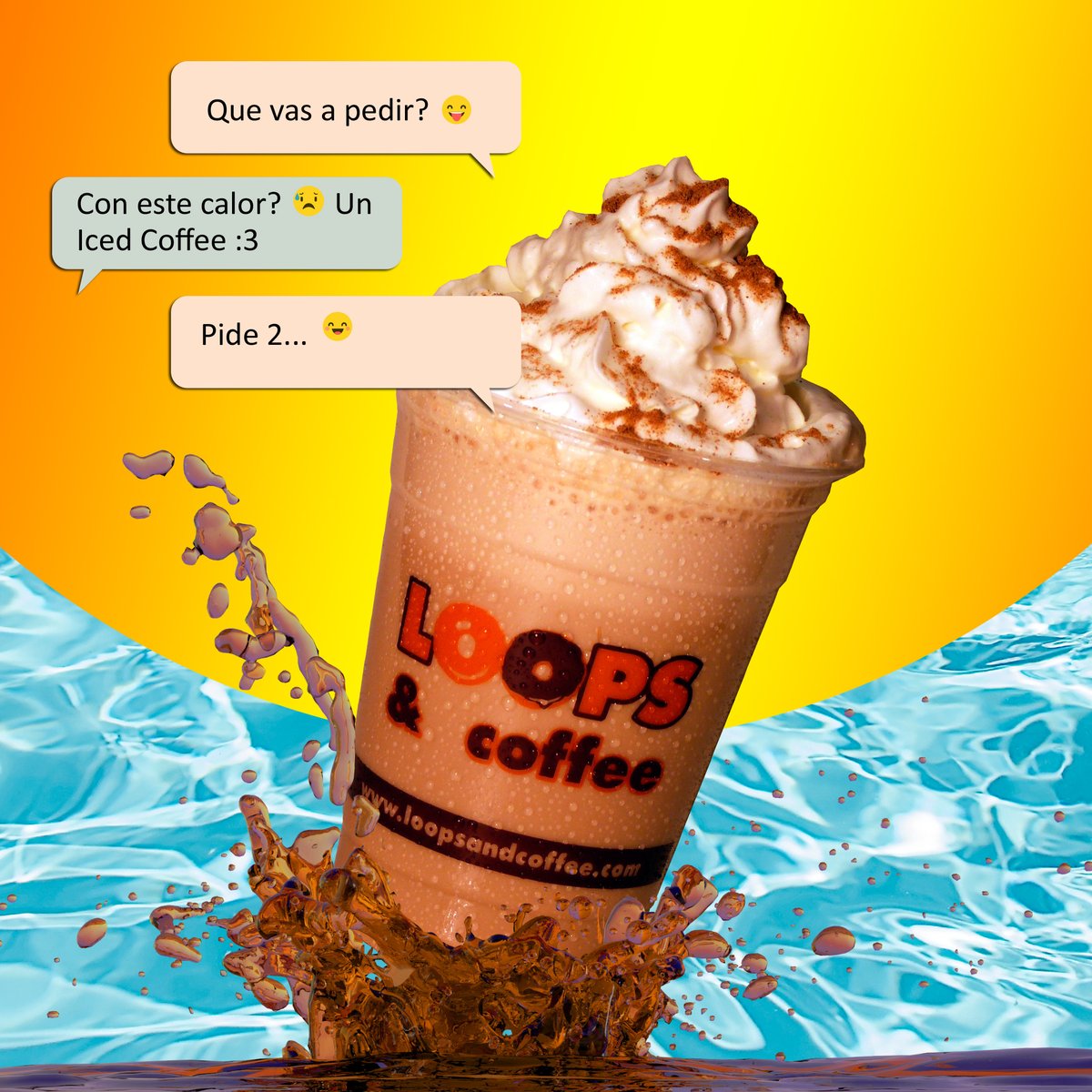 LOOPSANDCOFFEE_'s tweet photo. Líbrate del calor de estos días junto a tus amigos. Pedid unos #IcedCoffee realmente fríos. Refréscate con un sabor único!!! ☝️🍩☕
.
.
.
.
#loopsandcoffee #loops #cafe #coffee #veranito #quecalor #delicioso #cold #ice #icedcoffee #yummy😋😋 #yumyumyum #instafood https://t.co/xO0Q6evu2O