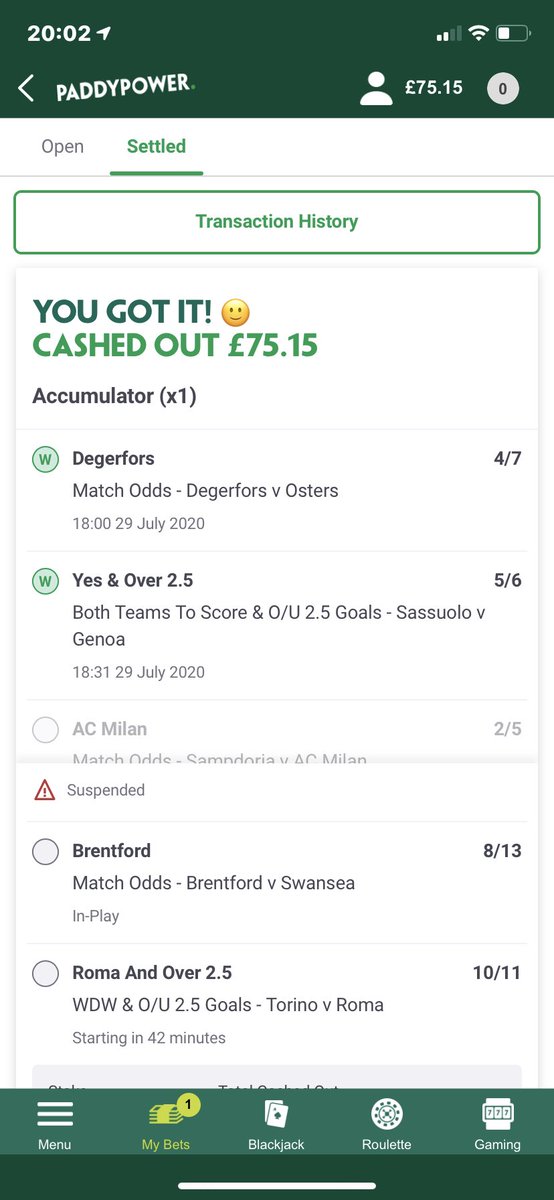 TClipsham's tweet photo. @AndyRobsonTips Cashed out before anything changed! Not bad for a fun acca!! Choo Choo https://t.co/3mUKZxKE2M