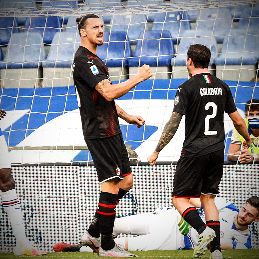 brfootball's tweet photo. 38-year-old Zlatan Ibrahimovic for Milan against Sampdoria: two goals, one assist 

Party like it’s 2010 🥳 https://t.co/b6Gy1u0ge4