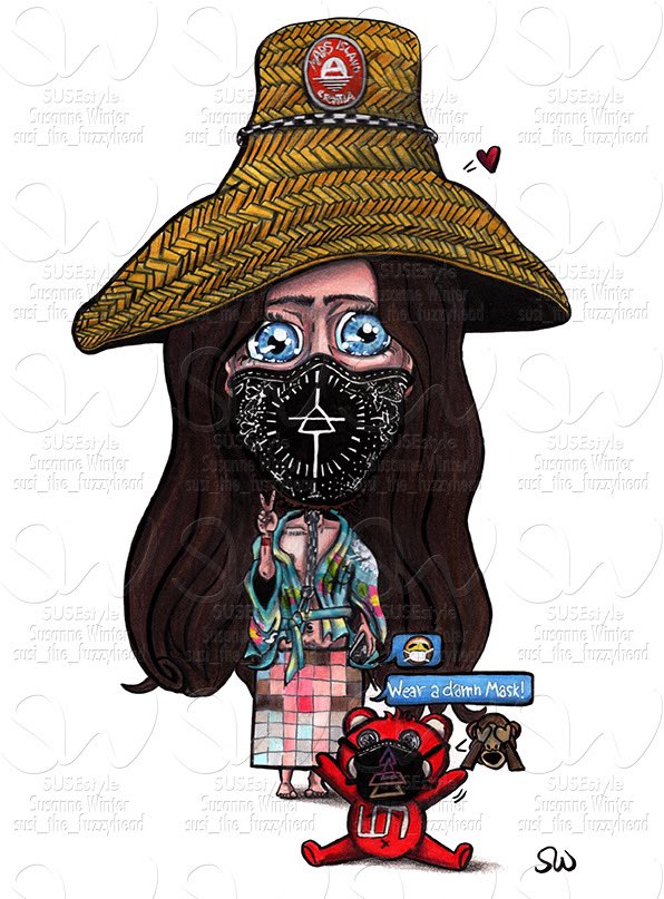 Susi_fuzzyhead's tweet photo. WEAR A DAMN MASK!
I finished my new #cartoon of @JaredLeto with #polychromos. I hope you stay safe during this crazy time. 
@30SECONDSTOMARS #art #thirtysecondstomars #30secondstomars #echelon #marsart #jaredleto #cartoonart #caricature #booboo #booboothemarsbear #marsamerica https://t.co/TSNgLagefb