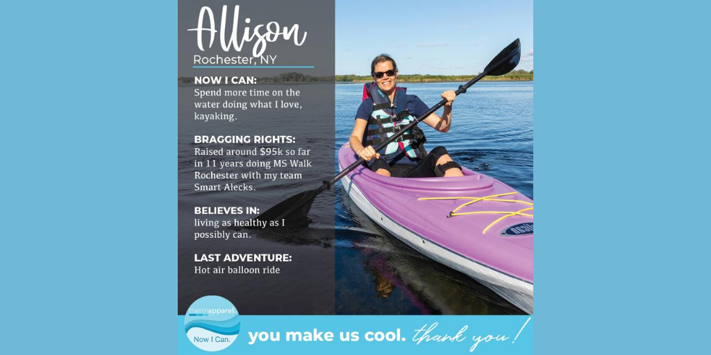 Thermapparel's tweet photo. Allison is an #adventurous #Rochester native!

During these hot #summer days she can't help but explore the outdoors. Although she's been living with #MS for years, her #UnderCool #coolingvest makes kayaking feel like a breeze! #NowICan

No more back pain, just cooling relief! https://t.co/nRZJV1xzYS