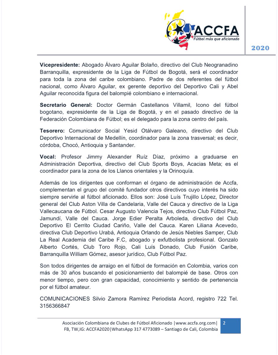 ACCFA2020's tweet photo. Boletín No. 002, julio 29 2020. https://t.co/ZRQHTwwbvm