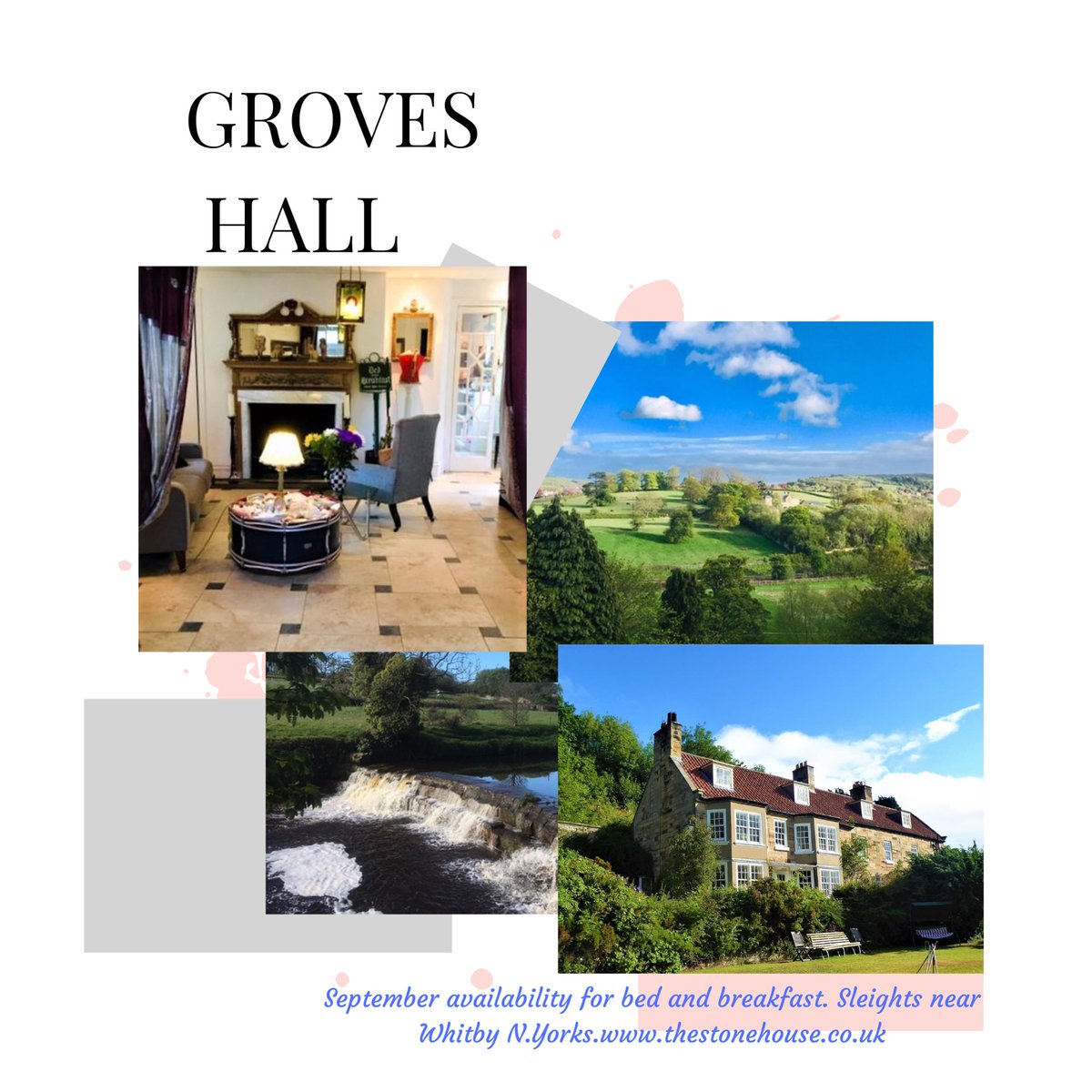 groveshall's tweet photo. September availability at Groves Hall bnb Sleights near Whitby.
#YorkshireHour #FBLikeHour #Yorkshire #bnb #accommodation #Holiday #getaway #romantic #weekend #staycation #whitby #seaside #gardens #river #fishinglife https://t.co/ny44lpViCr