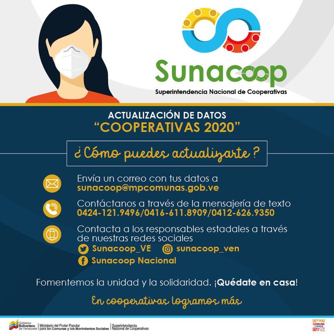 sunacoopyara's tweet photo. #TomaNota ¿Sabes cómo puedes actualizar tú cooperativa?
La @Sunacoop_VE Mantiene de manera permanente la actualización de datos "COOPERATIVAS 2020" 
@EekhoutBlanca @Mp_Comunas @CarlosRiver2020 #EnCooperativaLogramosMás https://t.co/oO8kb1WKav