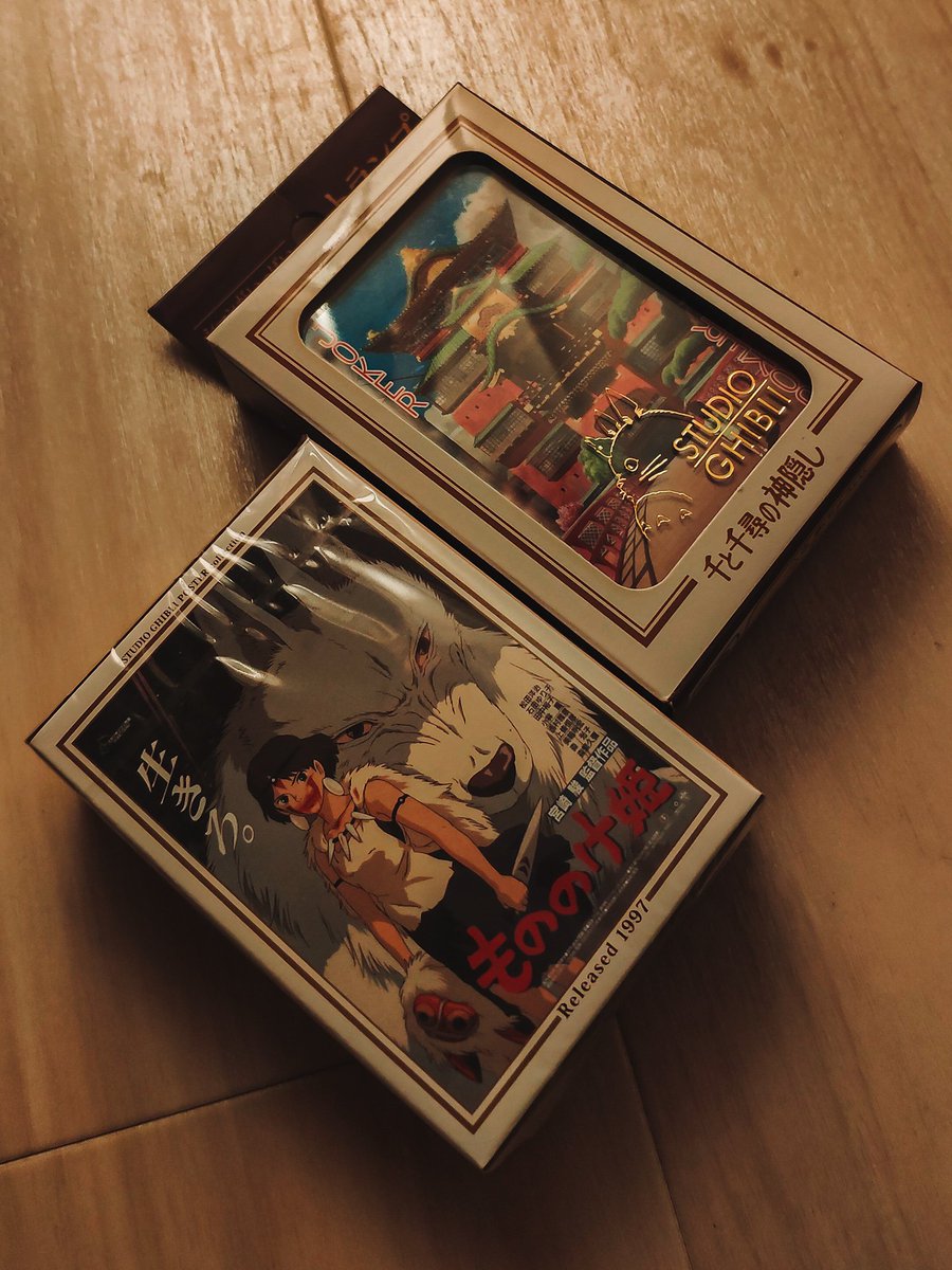 anocam_'s tweet photo. ✨GIVEAWAY - ROUND 2✨
✨WE GO AGAIN✨

Giving away a deck of Spirited Away playing cards and a Princess Mononoke poster puzzle! 

✨TO ENTER:
- Retweet this post and follow me
- Ends on 03/08 (10pm JST) https://t.co/cJOqucrWlE