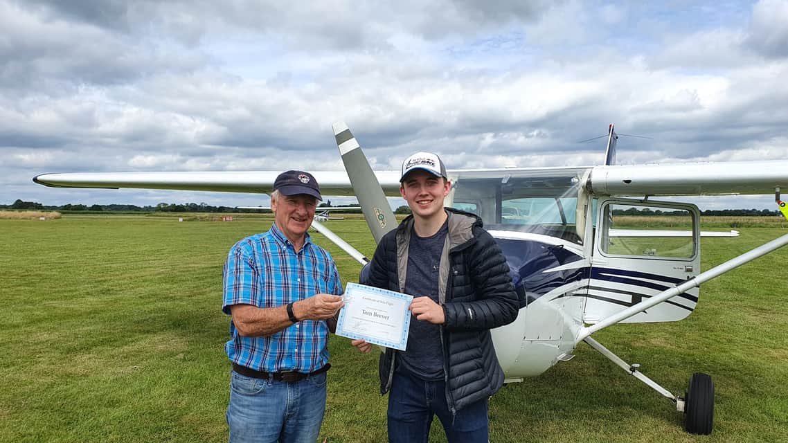 Congratulations to Tom Beever on his first solo today. Well done Tom!