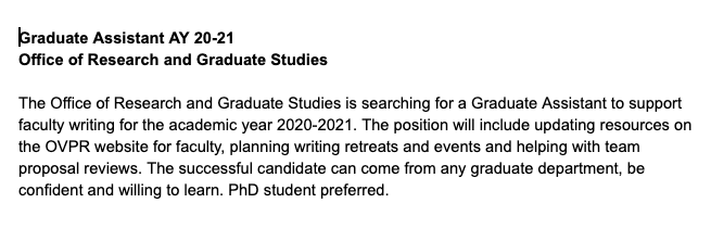LehighResearch's tweet photo. We're hiring! Our office is looking for a graduate student to help support faculty writing. Email vpresearch@lehigh.edu with your CV. https://t.co/OD9opjBJVN