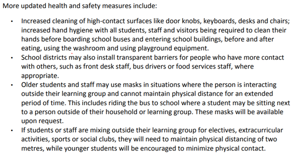 Here are some of the addtional measures including cleaning the province has for fall.... #bcpoli  #covid19  @NEWS1130  #bced