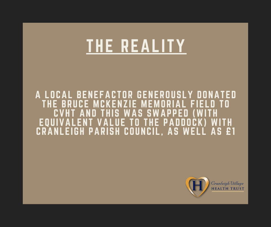 CranleighHealth's tweet photo. When you hear about land being swapped in Cranleigh for £1, here's the full story. Visit our virtual exhibition at  https://t.co/zTAgNPUDzA to learn more about the proposal to return community beds. https://t.co/uEI9wnQPqs