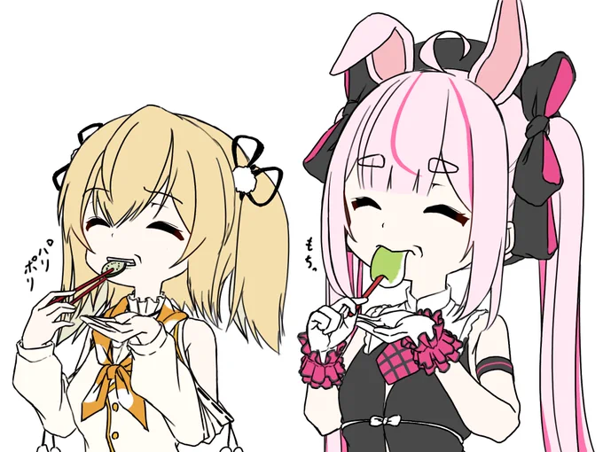 #V食わず嫌い王 #はねるあーと #まりあーと 
クソザコ兎チーム 