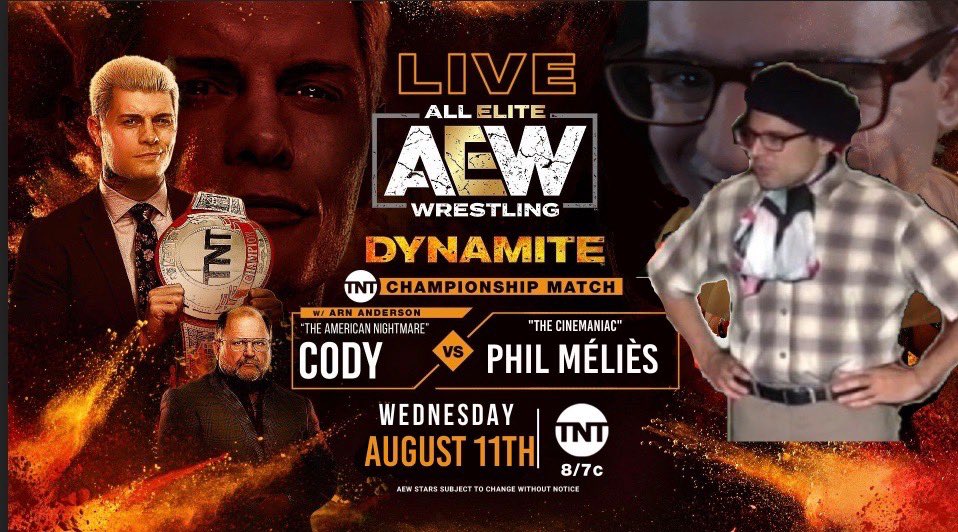 AdamIsCoolBae's tweet photo. @AEW vs @XtremelySerious Who you got? #CodyPhearsPhilM https://t.co/foeqAp3lHu