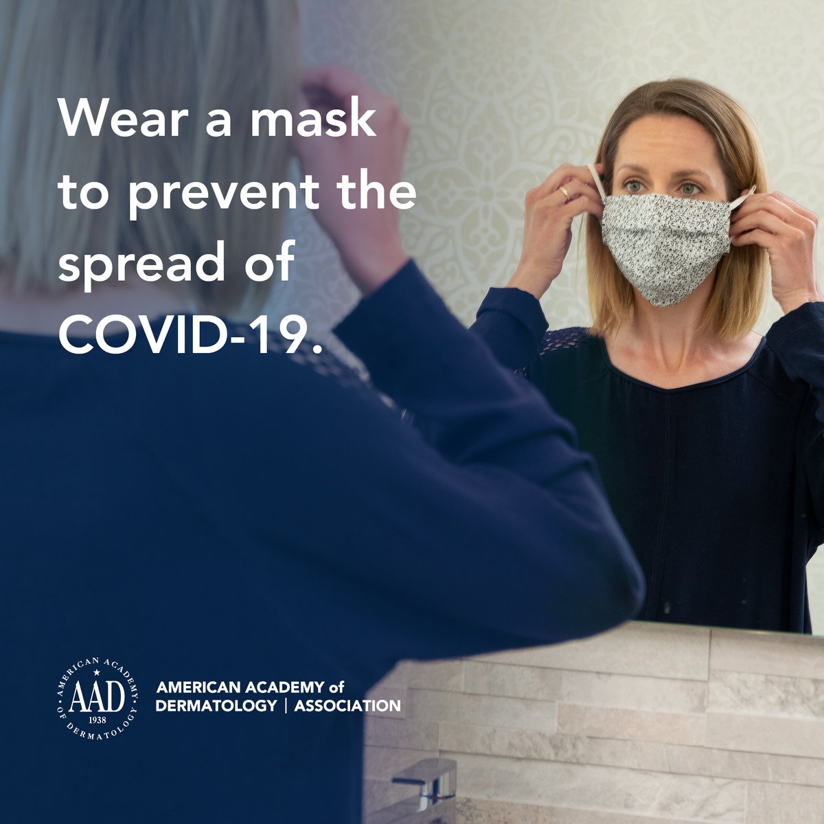 AADskin's tweet image. The AAD supports @CDCgov's recommendation to wear a cloth face covering in public settings, especially when social distancing measures are difficult to maintain. To prevent skin issues while wearing a face-mask, follow these tips from dermatologists: bit.ly/2CehEwS