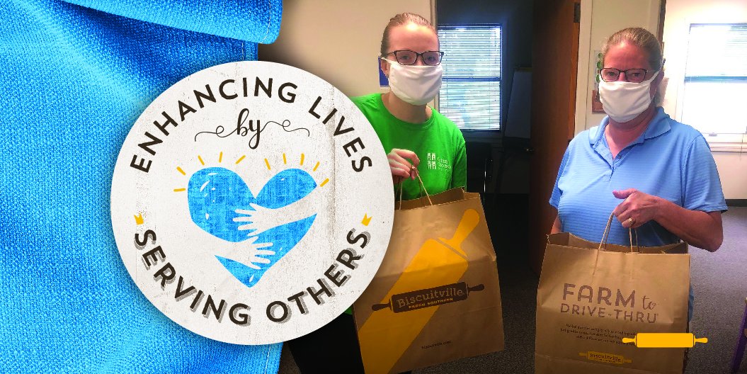 Biscuitville's tweet photo. Thank you @CCM_Forsyth for handing out biscuits and filling pantries for those in need! Did you know that the #CrisisControlMinistry has a pharmacy that provides free, life-sustaining medications in Forsyth and Stokes Counties? https://t.co/1DJacPvEnM #BiscuitsForTheBrave https://t.co/fKTXwQqXDb