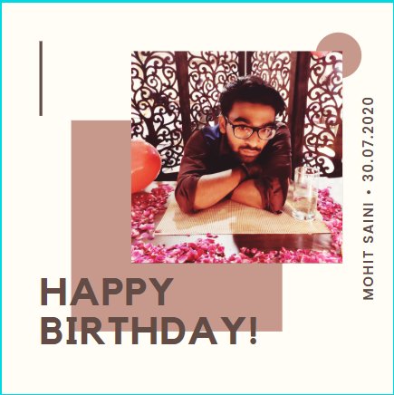 simply_shree's tweet photo. Happiest birthday honey!! 
Wish you a very long life and neverending smile.. 😘 @mohitsa53369505

#happybirthday #quarantinebirthday #Celebration #love https://t.co/Eea3KHHGcq
