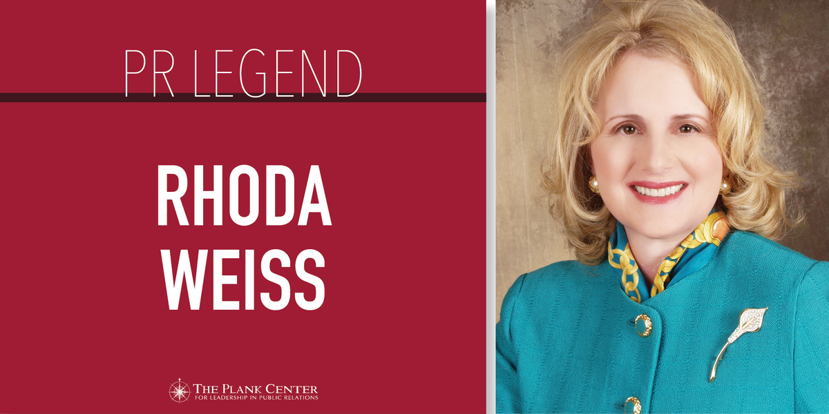 PlankCenterPR's tweet photo. #PRLegend Rhoda Weiss knows how "critical #PRpros are to business acumen" and offers nine pieces of advice for your journey. https://t.co/oL3SVtx4WV https://t.co/tEqZP3zYdG