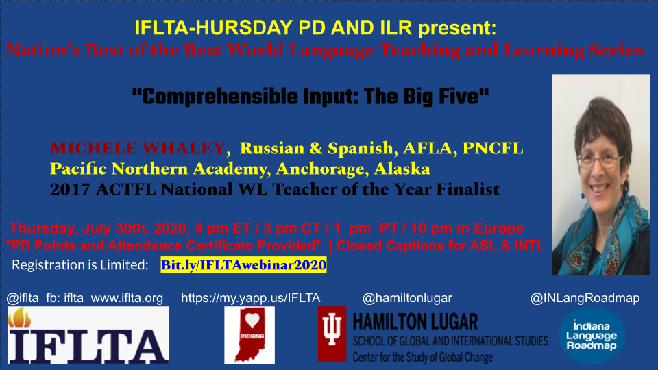 WoW! TMRRW is Thursday of <a href="/IFLTA/">IFLTA</a> &amp; <a href="/INLangRoadmap/">Indiana Language Roadmap</a> @MJtprs <a href="/FLAGeorgia/">Foreign Language Association of GA</a> <a href="/FLForLanguages/">The Florida Foreign Language Association, Inc.</a> <a href="/TFLA_Tweets/">TFLA</a> @TFLTA <a href="/NewMexicoOLE/">New Mexico OLÉ</a> <a href="/MIWLA/">MIWLA</a> <a href="/mctlc/">mctlc</a> @PLANNV <a href="/FIPLV/">FIPLV</a> <a href="/EuroLangCouncil/">European Language Council - ELC/CEL</a> <a href="/INedchat/">INedchat</a> <a href="/AZLAinfo/">AZLA</a> <a href="/OFLA1/">Ohio World Language Association (OWLA)</a> <a href="/kswla/">KSWLA</a> <a href="/MEGASDCOE/">Multilingual Education & Global Achievement- SDCOE</a> #iflta #actfl #langchat #INedchat   

R/tion: Bit.ly/IFLTAwebinar20…