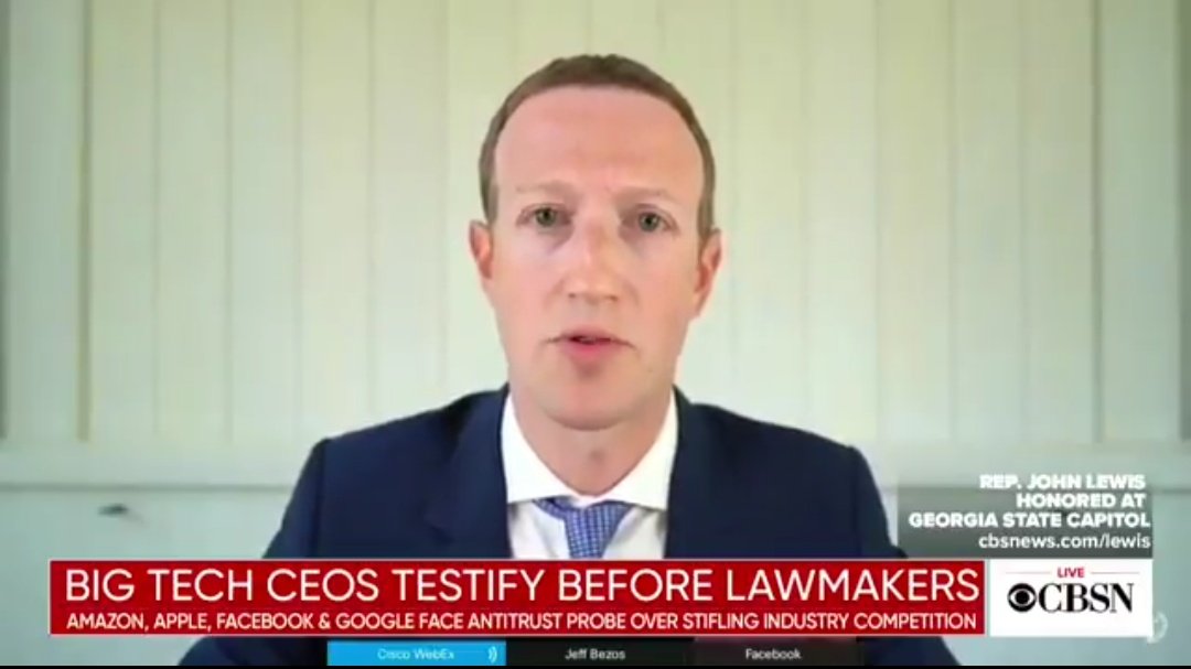 Zuckerberg:- Completely neutral, personality-free background- No sunburn, thanks to dedicated use of sunscreen