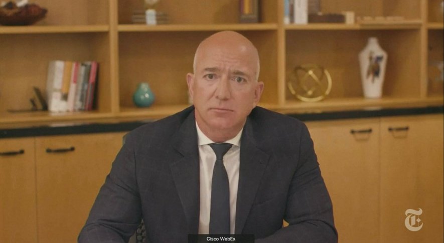 Bezos:- Supposedly sells books but mostly keeps other shit on his bookshelves, kinda like Amazon