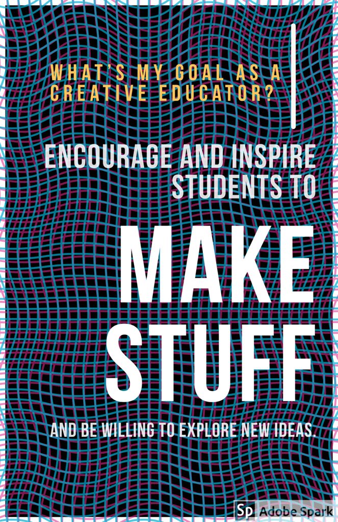 I guess I’m back on Twitter? Excited to be learning more about Adobe Spark and other online tools through the Adobe Education Summit. Just made this graphic using #AdobeSpark #AdobeEduCreative