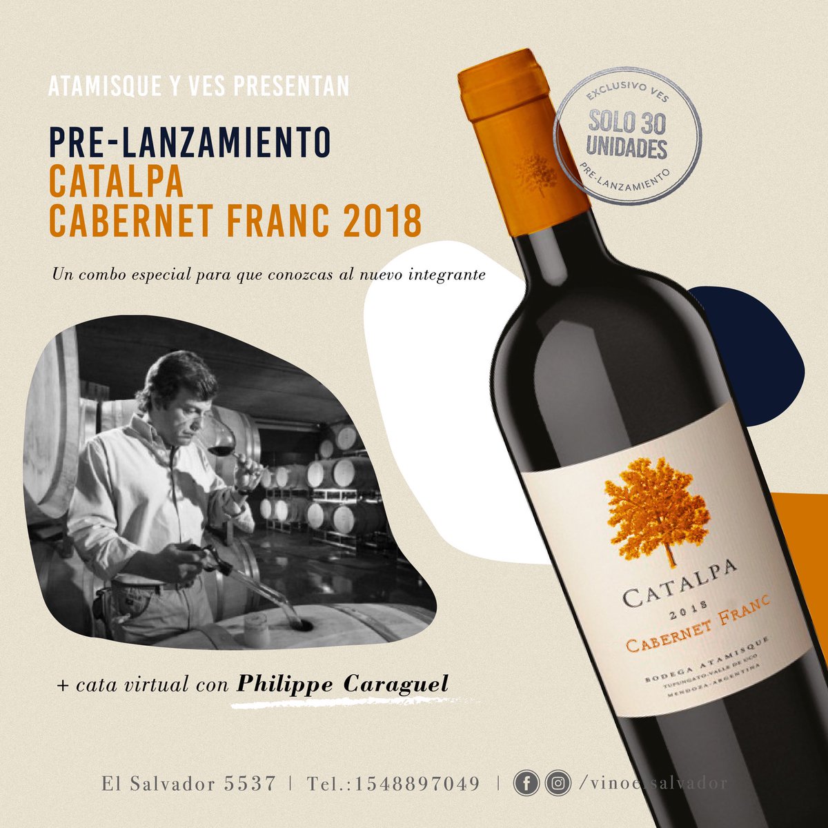 Faltan 9 días. 🗓

Todavía nos quedan algunas cajas especiales que armamos con Atamisque. 

💥Serbal Viognier
💥Serbal Assemblage
💥Catalpa Pinot Noir
💥Catalpa Merlot
💥Catalpa C. Franc
💥Atamisque C. Sauvignon

📱Escribinos al 11 4889-7049 y tené la tuya ¡por $4300!