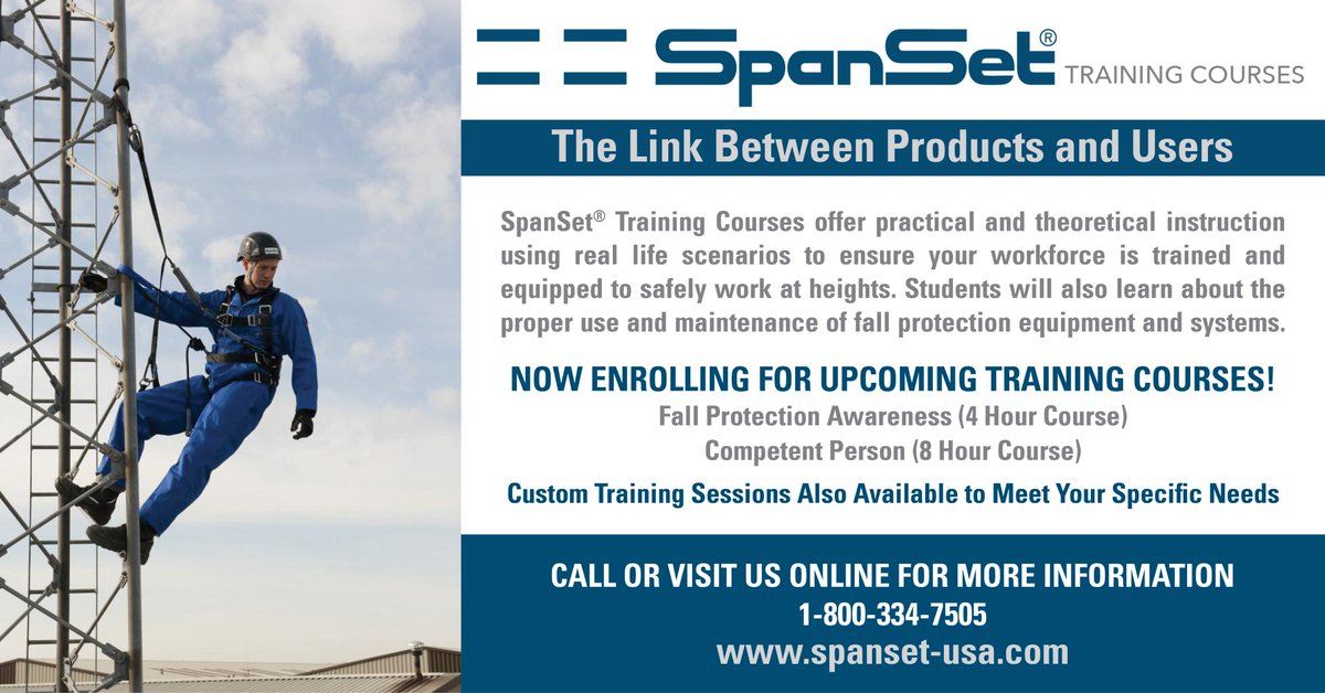 spansetusa's tweet photo. #fallprotection #workingatheight #spansetsafetytraining #spansettraining #spansetcertifiedsafety #safetystandards #heightsafety #spanset #spansetusa #spansettraining #fallprotectiontraining #fallprotectionawareness #competentpersontraining #spansetcertifiedtraining https://t.co/Rxv4bNKQb3