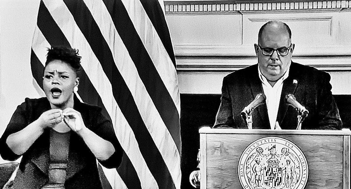 williamsvanessa's tweet image. 👏🏽👏🏽👏🏽👏🏽👏🏽 for @GovLarryHogan ‘s frontline #ASLinterpreters #marylandstrong #COVID__19 #coronavirusupdate