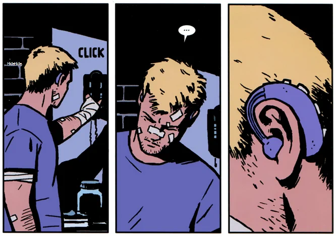 If Clint Barton is in some form of media with a hearing aid, and it isn't purple and chunky then whats the point 