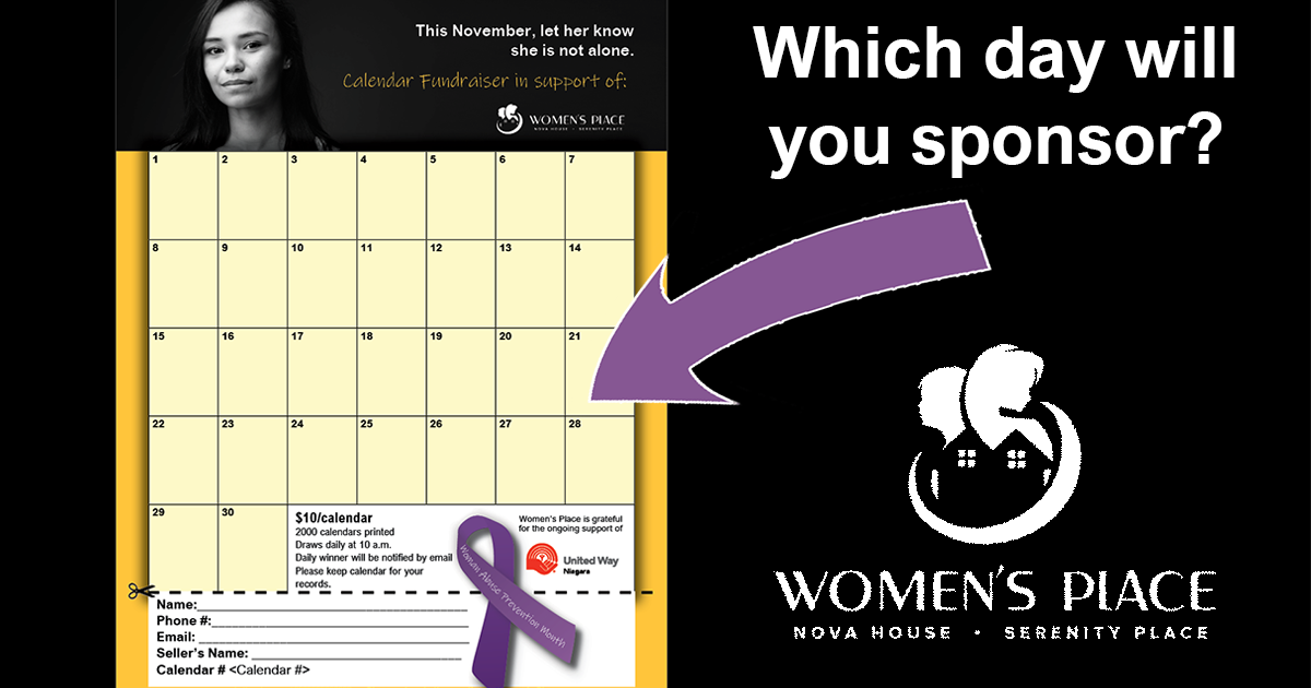 BirchwayNiagara's tweet photo. Women's Place is looking for prize donors for a calendar fundraiser this fall. If you or your business are in a position to support women and children experiencing abuse, learn more: https://t.co/oCYq9gmw6l 

#endvaw https://t.co/5ngxHkeZMu