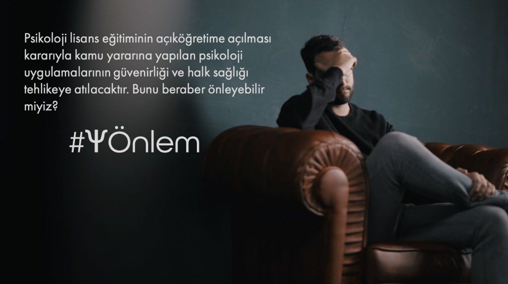 TPDBilgi's tweet photo. Psikoloji lisans eğitiminin açıköğretime açılması kararıyla kamu yararına yapılan psikoloji uygulamalarının güvenirliği ve halk sağlığı tehlikeye atılacaktır. 
Bunu beraber önleyebilir miyiz?

#ΨÖnlem 

@istanbuledutr @ZisanFurat, @acikveuzaktan @yekta_sarac https://t.co/pnqP2WoDQz