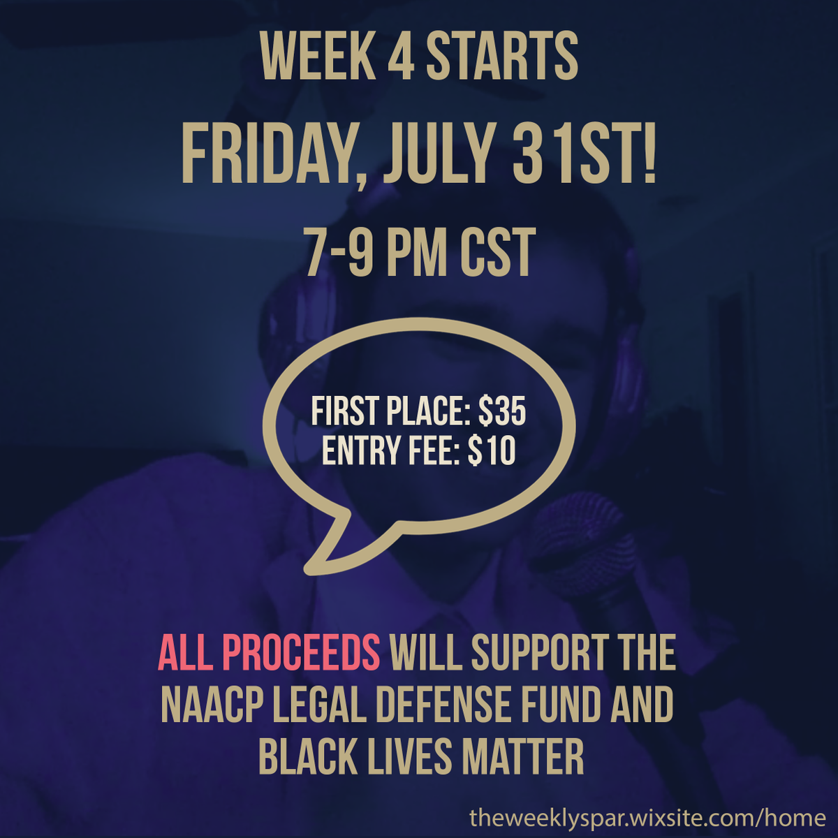 TheWeeklySpar's tweet photo. We're now opening registration for Week Four of The Weekly Spar! We offer a 3 round, fast-paced extemporaneous debate format for a $10 fee and $35 prize, with ALL proceeds sent to charity!

Want to register or learn more? Check out the website in our bio!

#theweeklyspar #debate https://t.co/RoOHqhXUzp