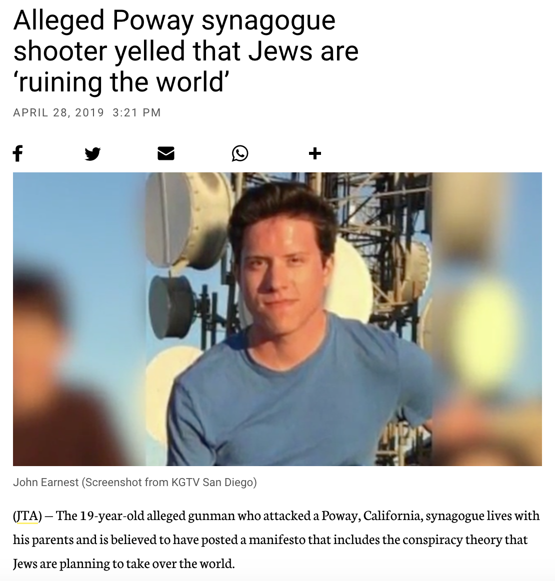 And white-supremacist conspiracy theory believers shot up synagogues in Pittsburgh and the San Diego area in recent years, under the rationale that they needed to stop Jews from destroying the country.