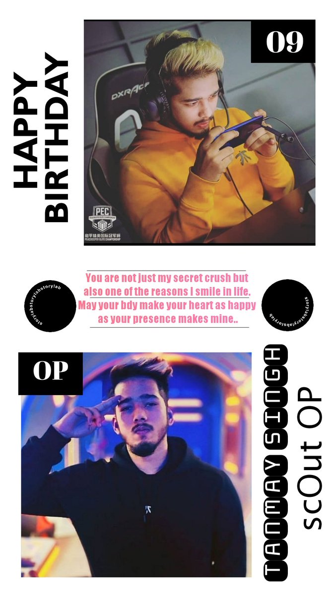 4_DinKiKhushi's tweet photo. Happinest birthday tooooo my fav ๐ just smile more โบ #happybirthdaytanmaysingh #happybirthdayscoutop #hbdscout #pubgplayer #eSports #PUBG #pubgindia #scoutop #tanmaysingh https://t.co/huRStSEfxs
