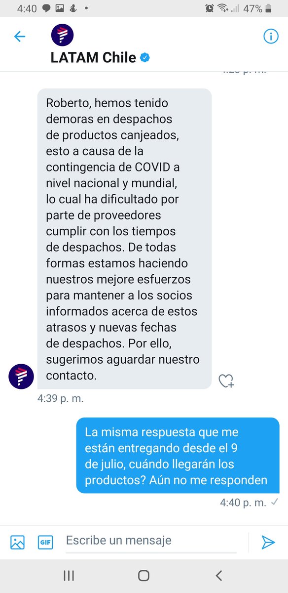 rob_mejias's tweet photo. @LATAM_CHI Aún no me responden,  la respuesta que necesito,  cuándo llegarán mis productos? https://t.co/knwyhBN1z7