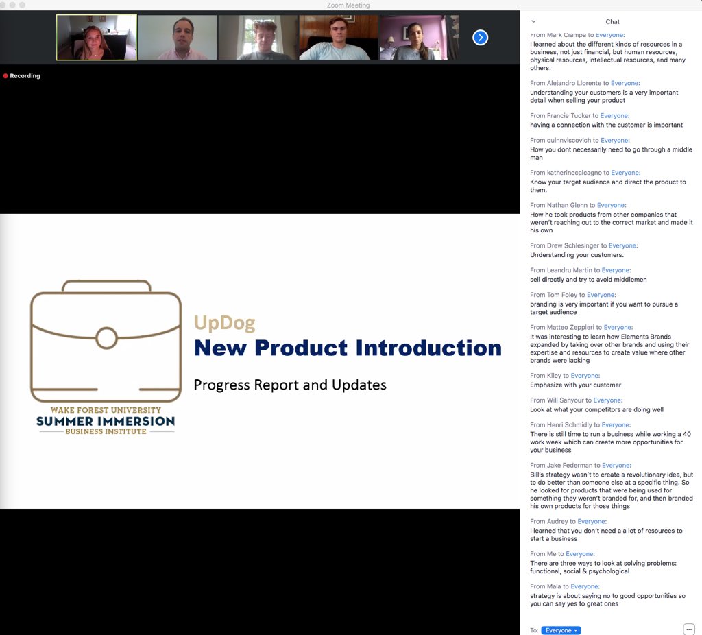 Loved day 3 of @WakeForest_SIP! Hopefully bringing in a win with my team tomorrow in the final day competition 🏆🏆