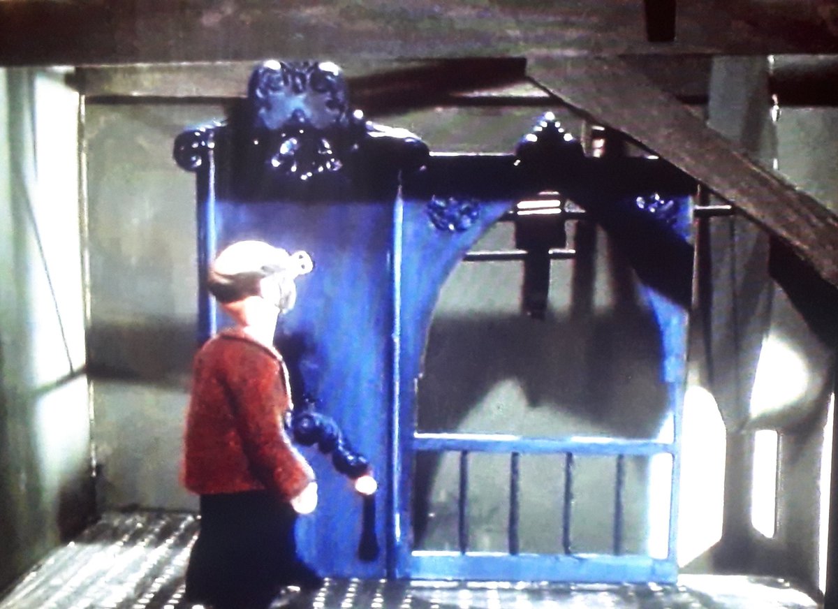 Behind the clock face, a mysteriously Tardis-like winding mechanism. It's difficult to evaluate the technical accuracy, but it was always thrilling when Mr. Platt went back there.