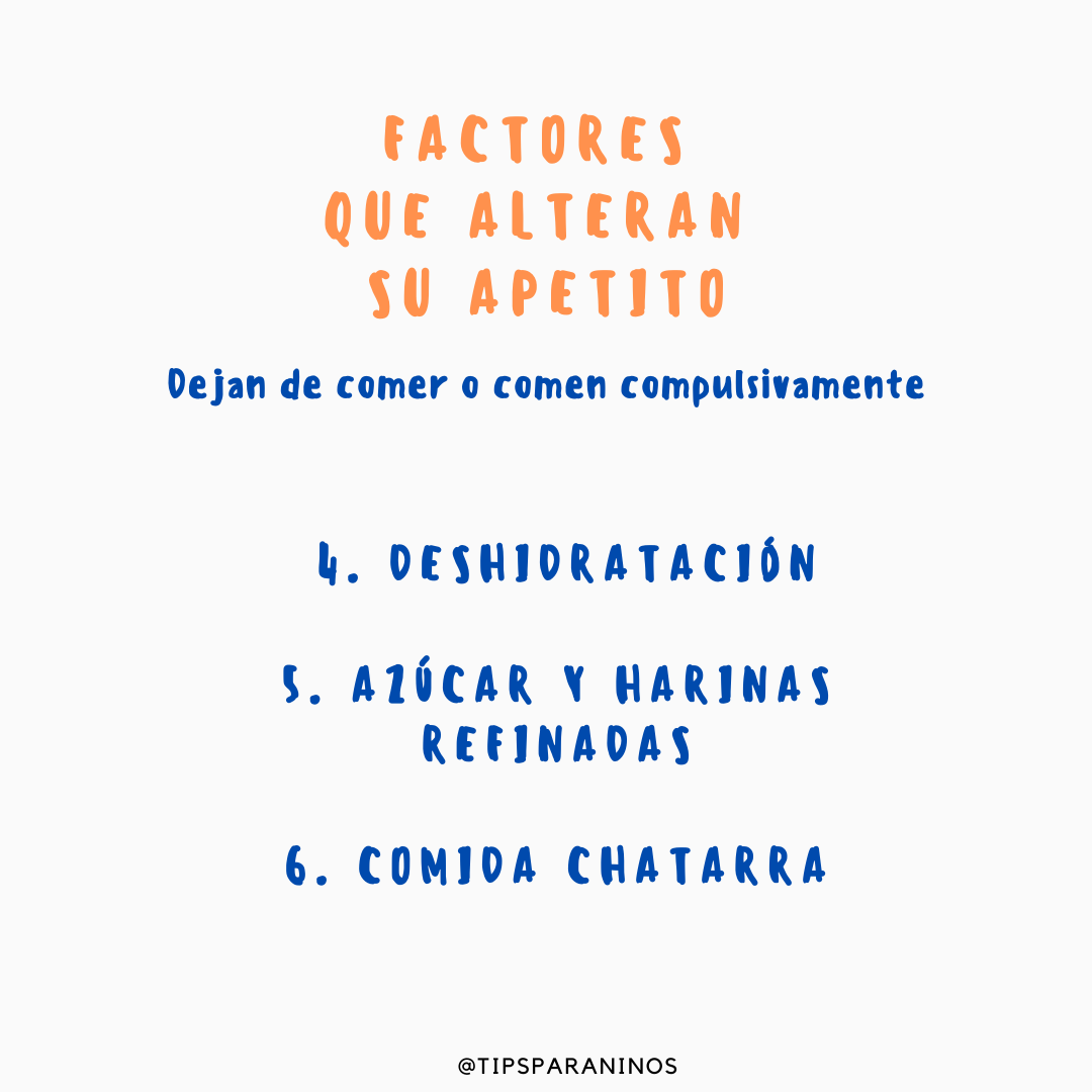 TipsParaNinos's tweet photo. Factores que alteran su apetito. https://t.co/ySaBuNVtJc