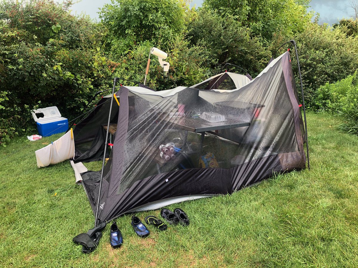 likeboss24's tweet photo. That’s what’s left of my screen tent after a storm rolled in https://t.co/Hmhq7mxxEi