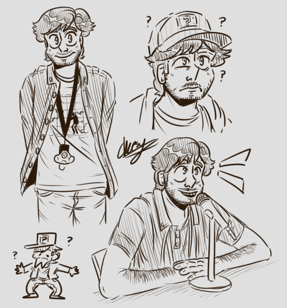 Some VC doodles. The first ones are photo studies. The second one was because @Jazz_JenArt wanted me to draw VineGasm so I put my own spin on it and referenced the video the original photo is from.

#vinesauce 
