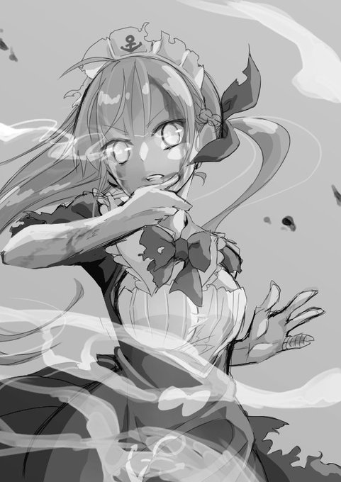 絵をモノクロにするとかっこいい これはこれでカッコいい いなずま のイラスト