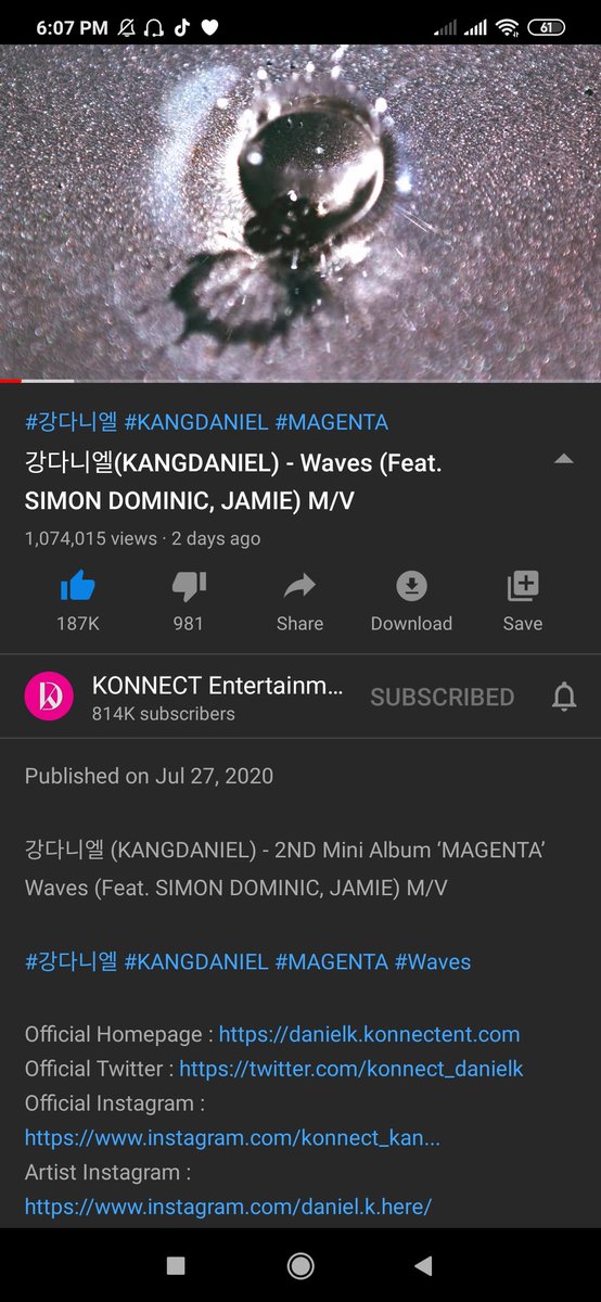 winklejh's tweet image. √ kang daniel - waves (200729) #StreamWaves @konnect_danielk youtu.be/SlNTVljJf3g