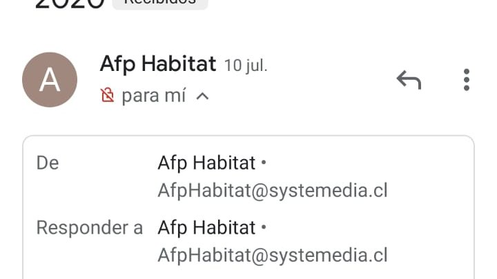 Thee_Duffman's tweet photo. @Habitat_Ayuda a mi viejo le llegaron dos correos de distinto remitente, en uno de ellos le pedían el rut para revisar sus fondos. Es alguna de estas direcciones verídicas? https://t.co/AO6VvxsaYx