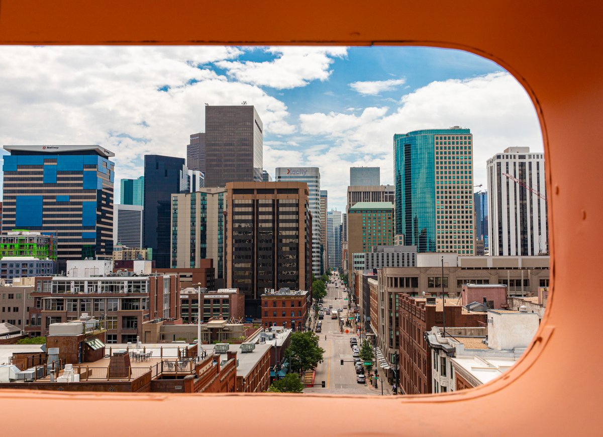 There's always a new perspective to discover at the station! 

Take a peak through the "S" of our "Union Station" sign and you'll get an incredible view down 17th St.