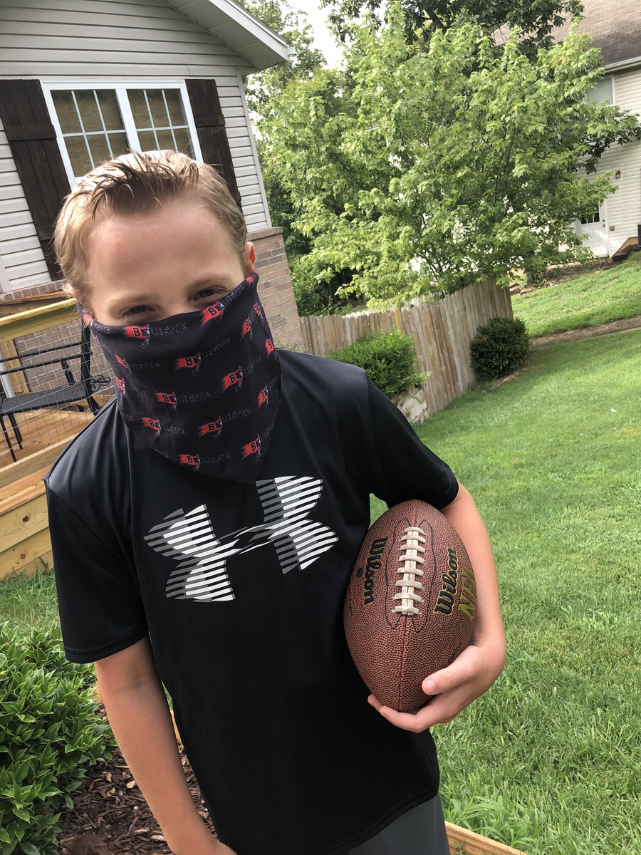 WebbersPirates's tweet photo. Thank you @CoachHays_ for the pirate football buff. Rhory is excited for the first conditioning for 6th grade football! #futurekicker https://t.co/86jZz9my8u