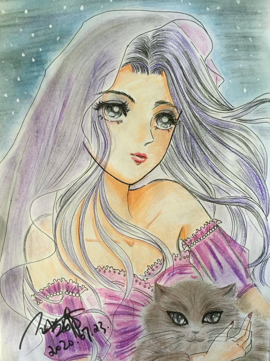 MaoMaoYunYun's tweet photo. 遠方是啥子？, Me, Colored Pencil/Soft Pastel On Paper, 2020 #art #manga #anime #colorpencil #pastel https://t.co/bGdjTdm3mV