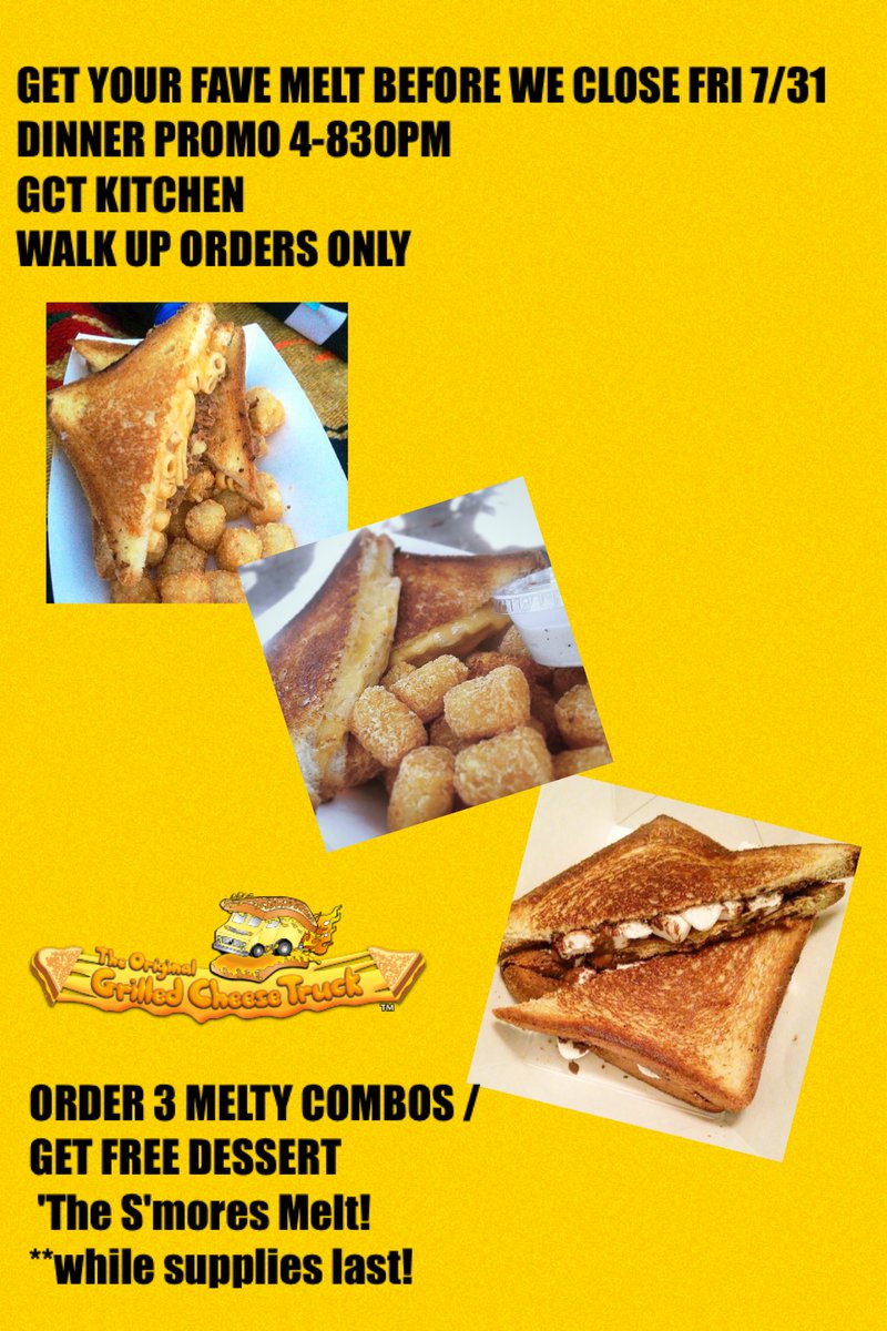 PREP KITCHEN SPECIAL GET DINNER AND DESSERT TONIGHT 4-830PM! ORDER 3 MELTY COMBOS and GET FREE S’mores Melt! 
7029 Canby Ave RESEDA
.
.
last day 7/31 help keep us going support our crew <a href="/gofundme/">GoFundMe</a>! 
gofundme.com/f/help-the-gri…