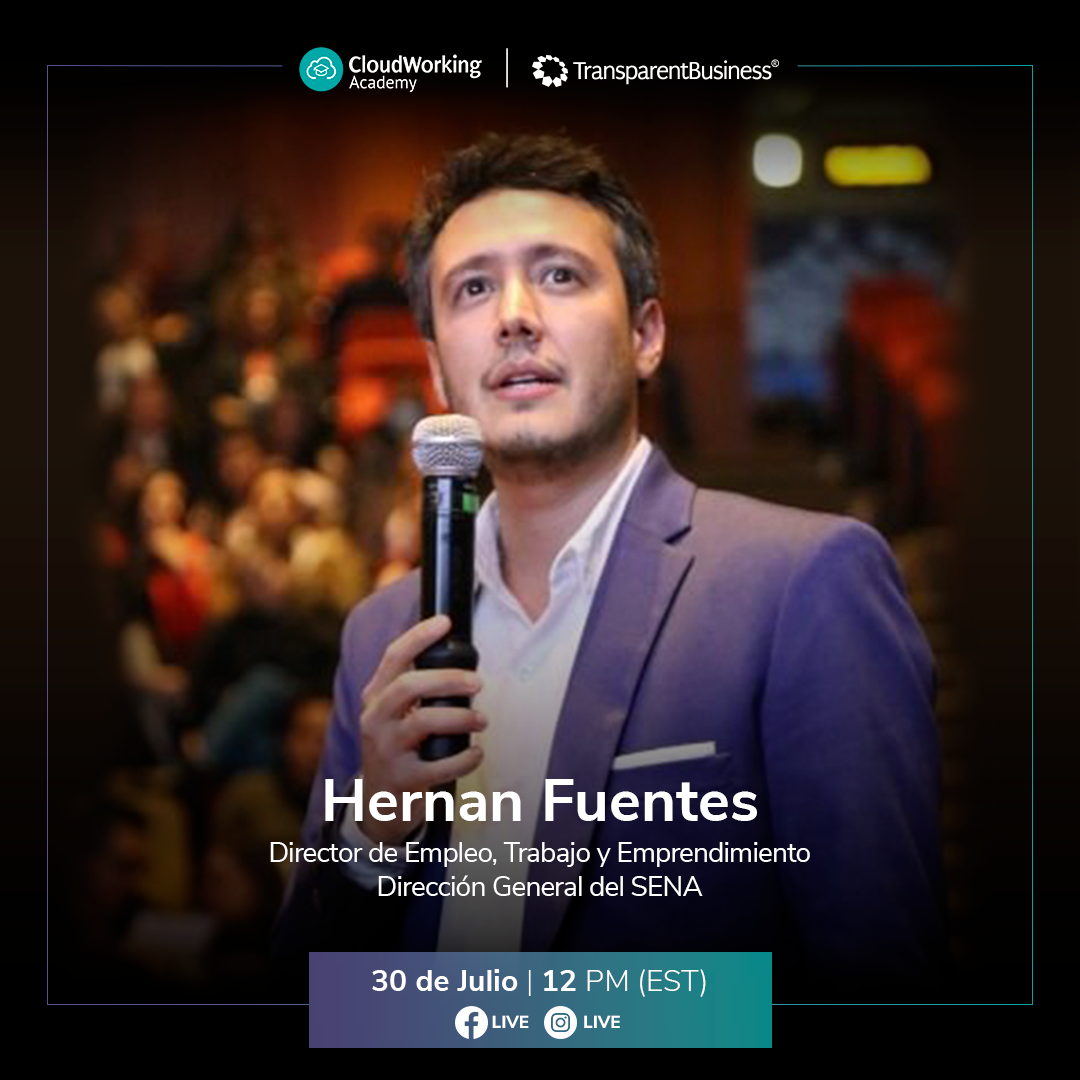 SheWorksCloud's tweet photo. En el marco de #CloudWorkingAcademy, mañana @Miss_Internet conversará en vivo con @hernanfuentes, Director de Empleo, Trabajo y Emprendimiento del @SENAComunica, acerca de las claves para una transformación digital transparente. Únete a nuestro Facebook Live  a las 12 pm ET https://t.co/QigpTgMrSA
