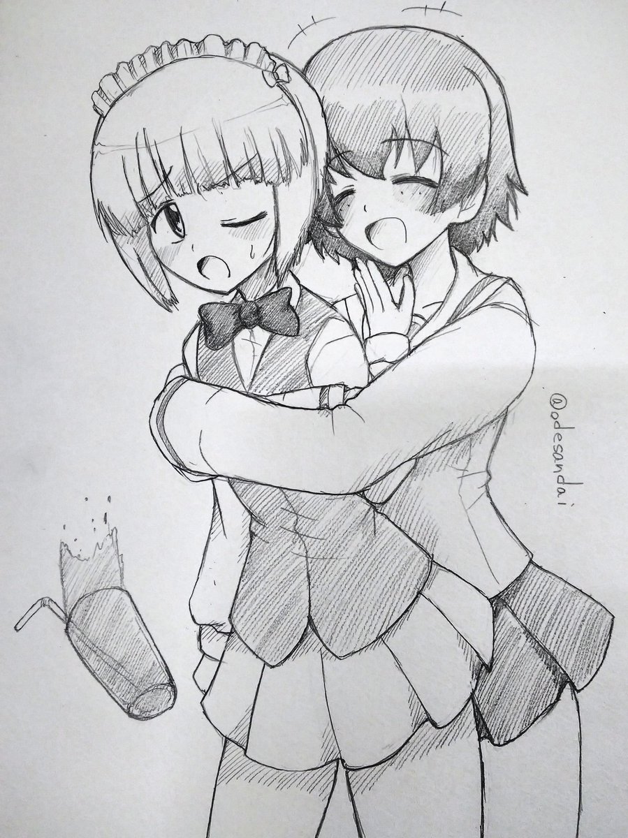 この辺りかな……風紀委員に無理矢理ならされた優季ちゃんとか…w
#みなさん去年の今頃はどんな絵描いてましたか 